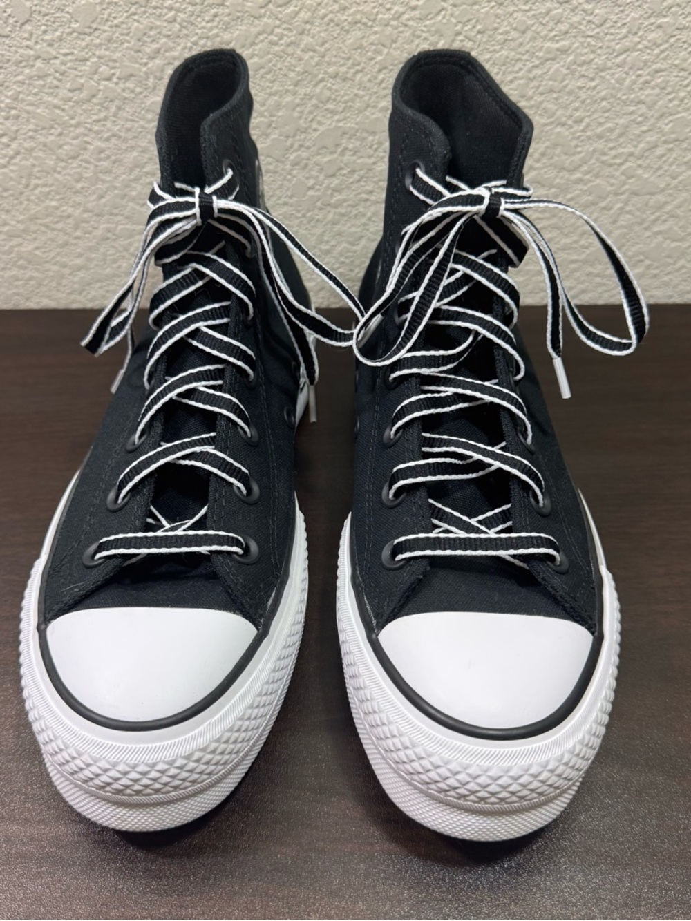 Converse Black High-Top Sneakers with White Accents